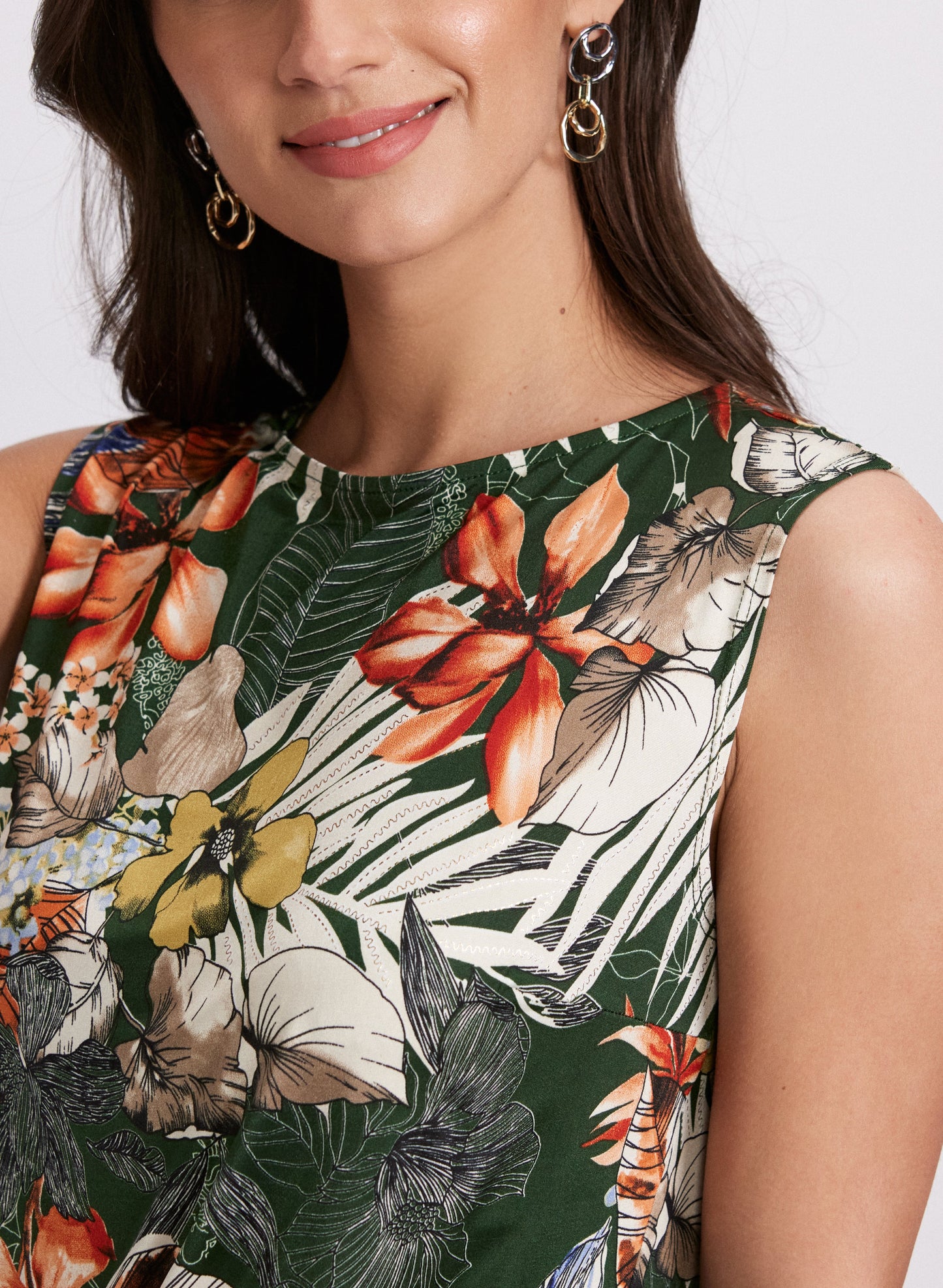 Tropical Print Tank Top